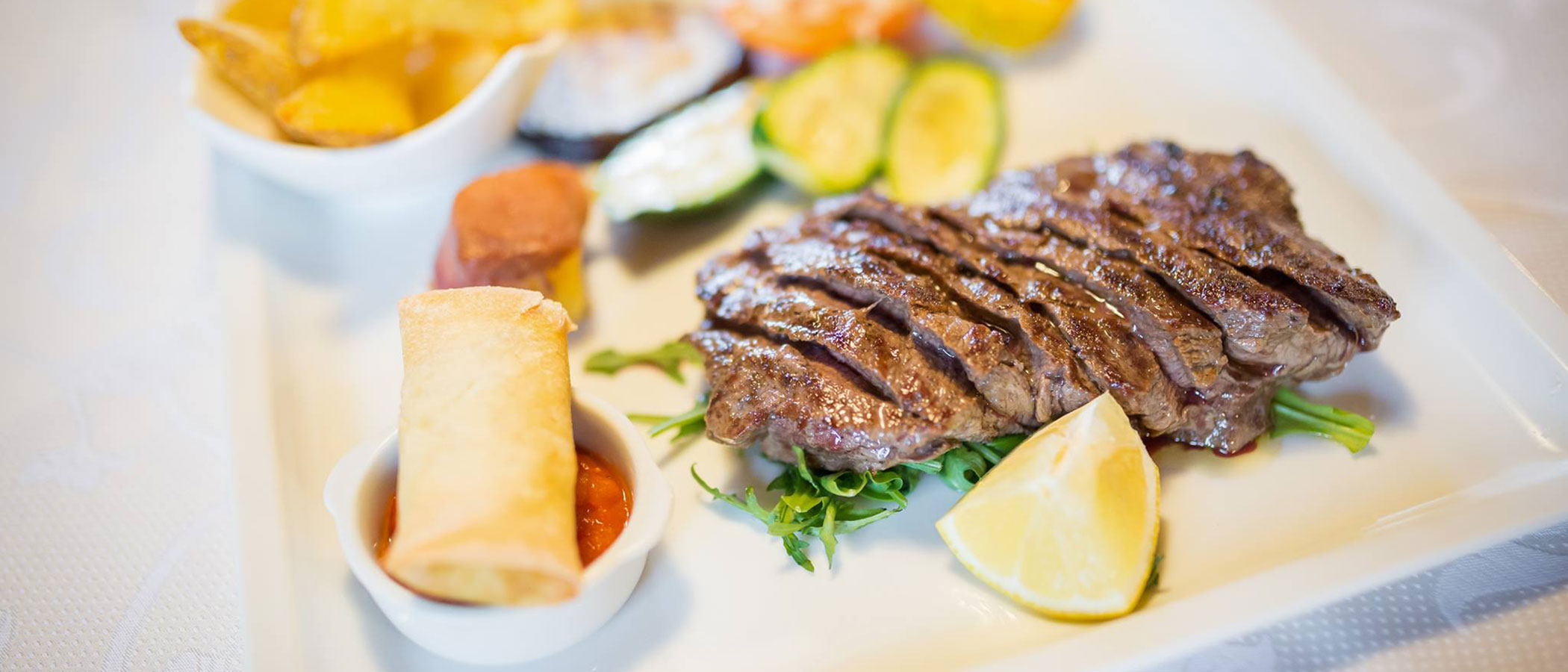 Dinner at the hotel - meat dish detail - Hotel Amaten